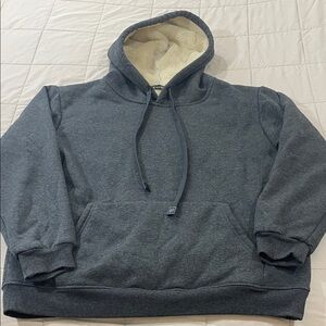 Yeokou Large Dark Gray Sherpa Lined Hoodie